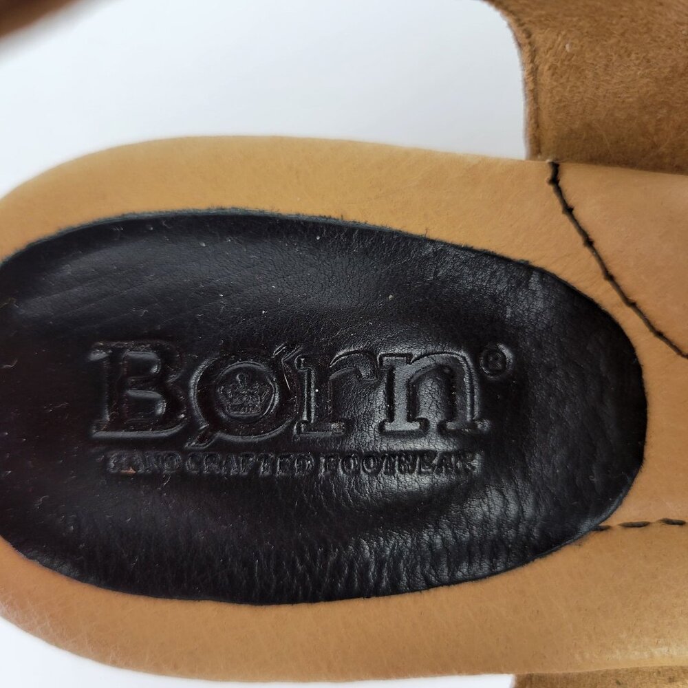 Born Black & Brown Leather Open-Toe Block Heel Sandals 7M - Picture 5 of 12